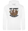 Жіноча толстовка (худі) My spirit animal sloth Білий Жіноча толстовка (худі) My spirit animal sloth Білий фото