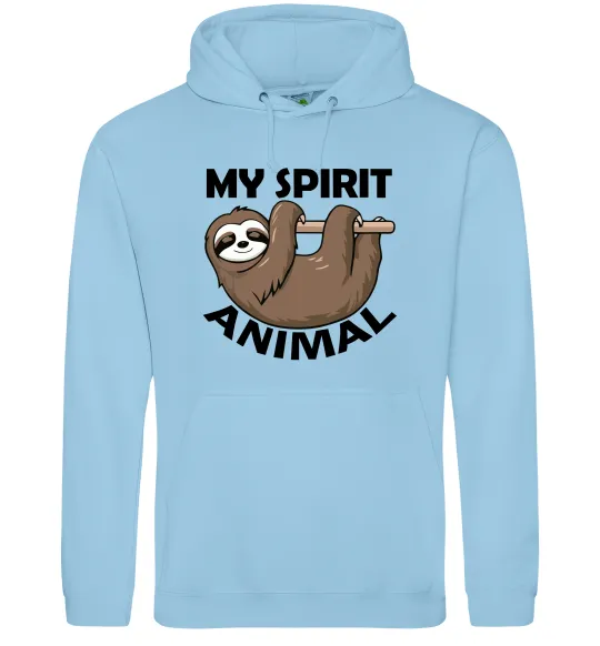 Жіноча толстовка (худі) My spirit animal sloth Блакитний фото