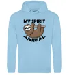 Жіноча толстовка (худі) My spirit animal sloth Блакитний Жіноча толстовка (худі) My spirit animal sloth Блакитний фото