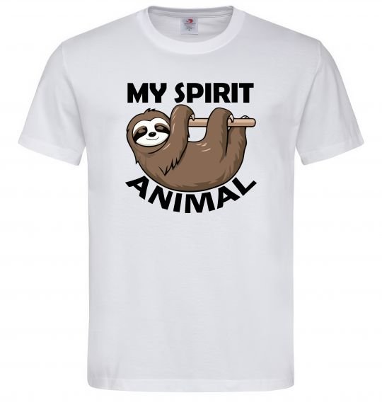 Мужская футболка My spirit animal sloth Белый фото