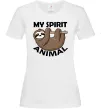 Жіноча футболка My spirit animal sloth Білий фото