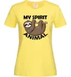Жіноча футболка My spirit animal sloth Лимонний фото