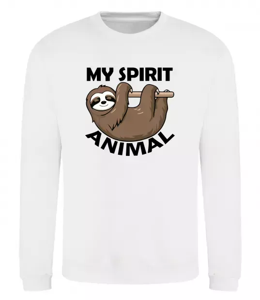 Світшот My spirit animal sloth Білий фото