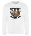 Світшот My spirit animal sloth Білий фото