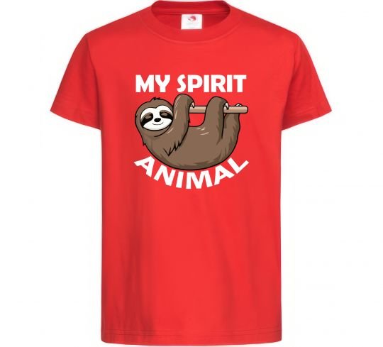 Детская футболка My spirit animal sloth Красный фото