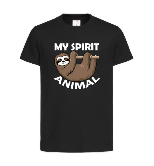 Детская футболка My spirit animal sloth Черный фото