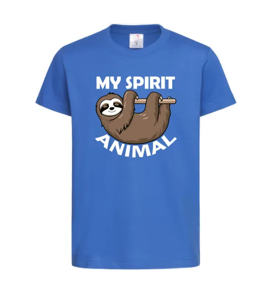 Детская футболка My spirit animal sloth Ярко-синий фото