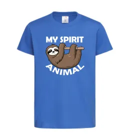 Детская футболка My spirit animal sloth Ярко-синий фото