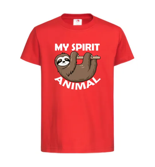 Детская футболка My spirit animal sloth Красный фото