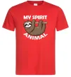 Мужская футболка My spirit animal sloth Красный фото