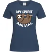 Жіноча футболка My spirit animal sloth Темно-синій фото