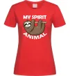 Жіноча футболка My spirit animal sloth Червоний фото