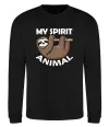 Світшот My spirit animal sloth Чорний фото