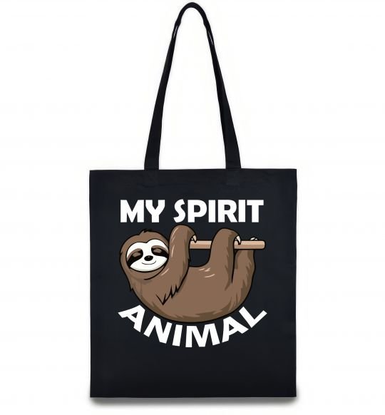 Эко-сумка My spirit animal sloth Черный фото