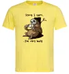 Чоловіча футболка Sorry I can` I`m very busy Лимонний фото