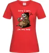Женская футболка Sorry I can` I`m very busy Красный фото