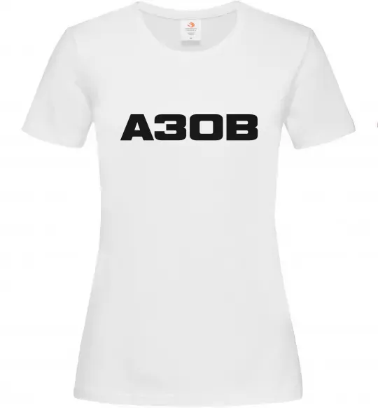 Жіноча футболка Азов Білий фото