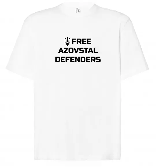 Футболка Оверсайз Free Azovstal Defenders Белый фото