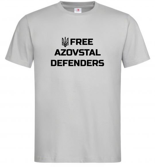 Мужская футболка Free Azovstal Defenders Серый фото