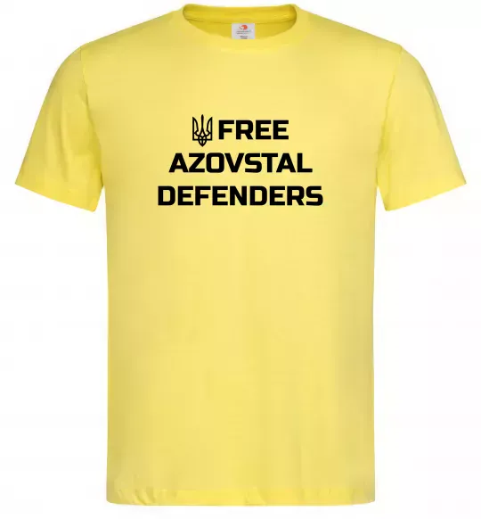 Мужская футболка Free Azovstal Defenders Лимонный фото