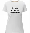 Жіноча преміум футболка Free Azovstal Defenders Білий фото