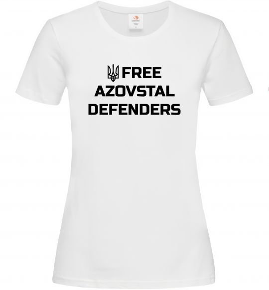 Женская футболка Free Azovstal Defenders Белый фото