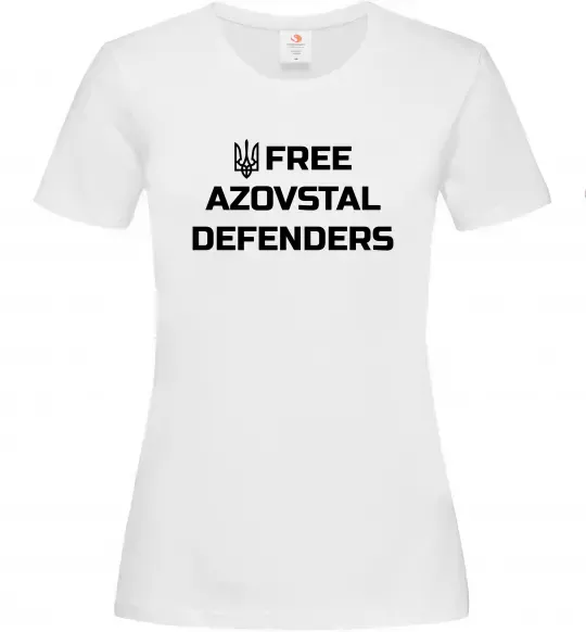 Жіноча футболка Free Azovstal Defenders Білий фото