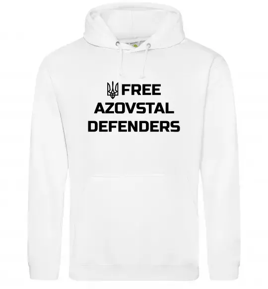 Женская толстовка (худи) Free Azovstal Defenders Белый фото