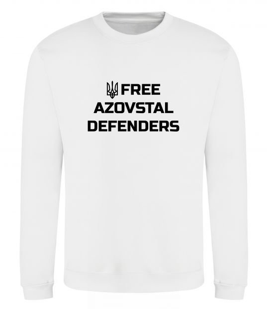 Свитшот Free Azovstal Defenders Белый фото