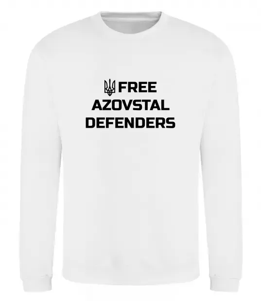 Свитшот Free Azovstal Defenders Белый фото