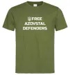 Мужская футболка Free Azovstal Defenders Оливковый фото