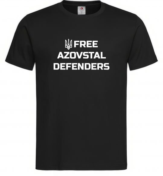 Мужская футболка Free Azovstal Defenders Черный фото