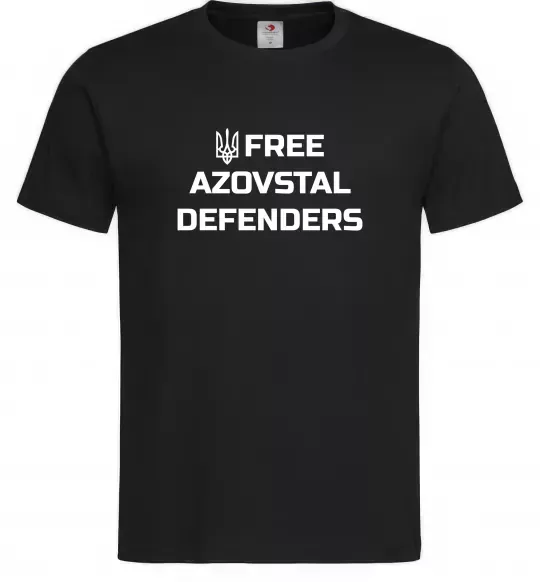 Мужская футболка Free Azovstal Defenders Черный фото