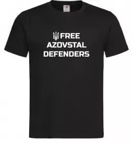 Мужская футболка Free Azovstal Defenders Черный фото