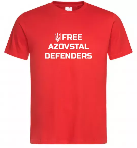 Мужская футболка Free Azovstal Defenders Красный фото