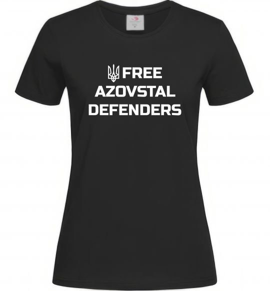 Женская футболка Free Azovstal Defenders Черный фото