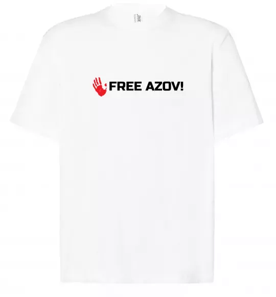 Футболка Оверсайз Free Azov Белый фото