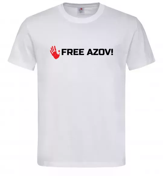 Мужская футболка Free Azov Белый фото