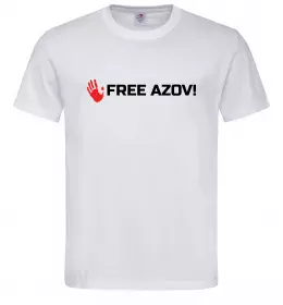 Мужская футболка Free Azov Белый фото