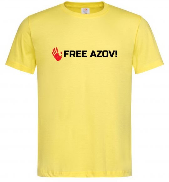 Мужская футболка Free Azov Лимонный фото