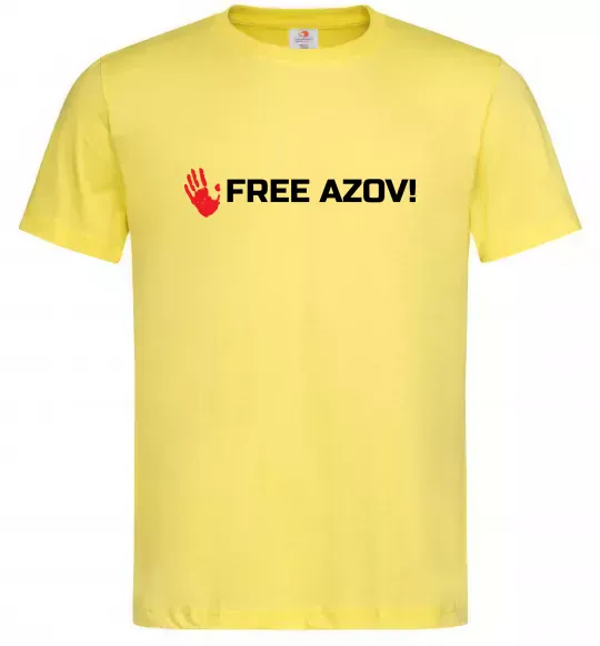 Мужская футболка Free Azov Лимонный фото