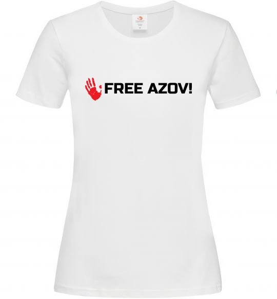 Женская футболка Free Azov Белый фото