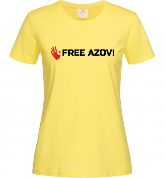 Женская футболка Free Azov Лимонный фото