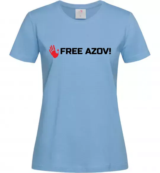 Женская футболка Free Azov Голубой фото
