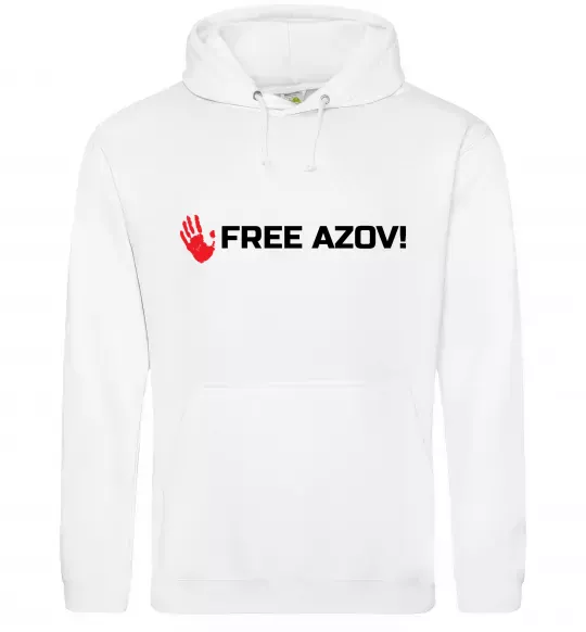 Женская толстовка (худи) Free Azov Белый фото