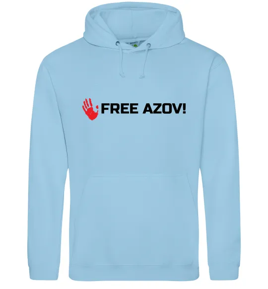 Женская толстовка (худи) Free Azov Голубой фото