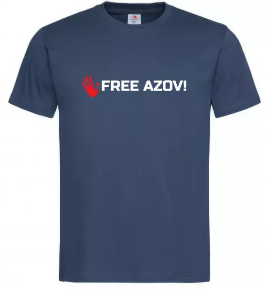 Мужская футболка Free Azov Темно-синий фото