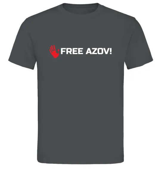Мужская футболка Free Azov Графит фото