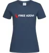Женская футболка Free Azov Темно-синий Женская футболка Free Azov Темно-синий фото