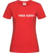 Женская футболка Free Azov Красный Женская футболка Free Azov Красный фото